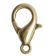 Cierre mosqueton metal DQ (zamak) 12mm - Bronce viejo